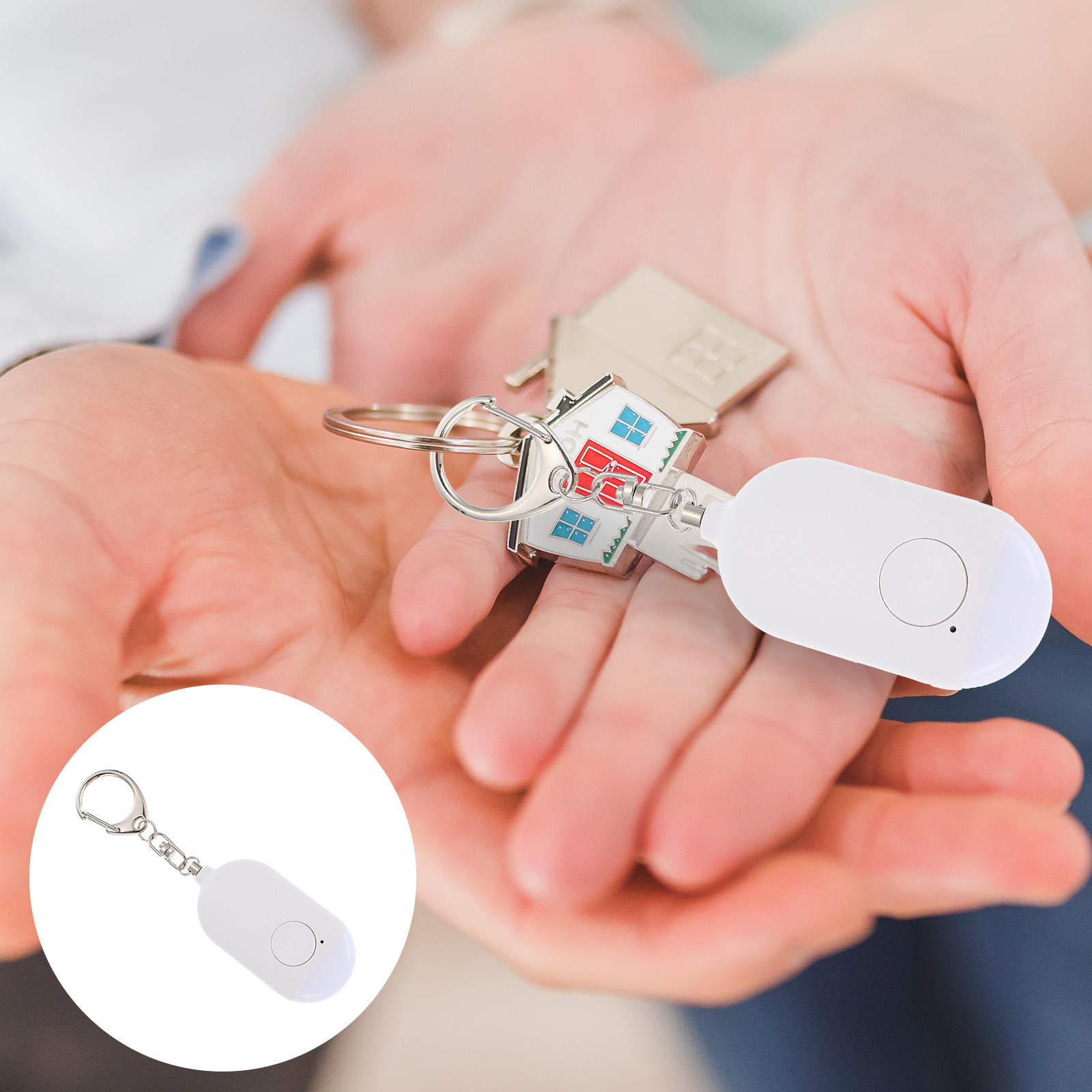 Personal Alarm Keychain - 1 ensemble d'alarme personnelle rechargeable, mini