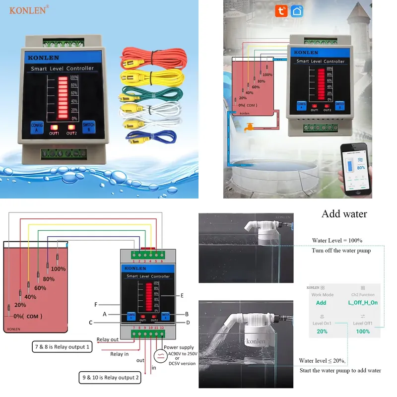 Water Alarm Sensor - Capteur de niveau d'eau KONLEN WIFI,