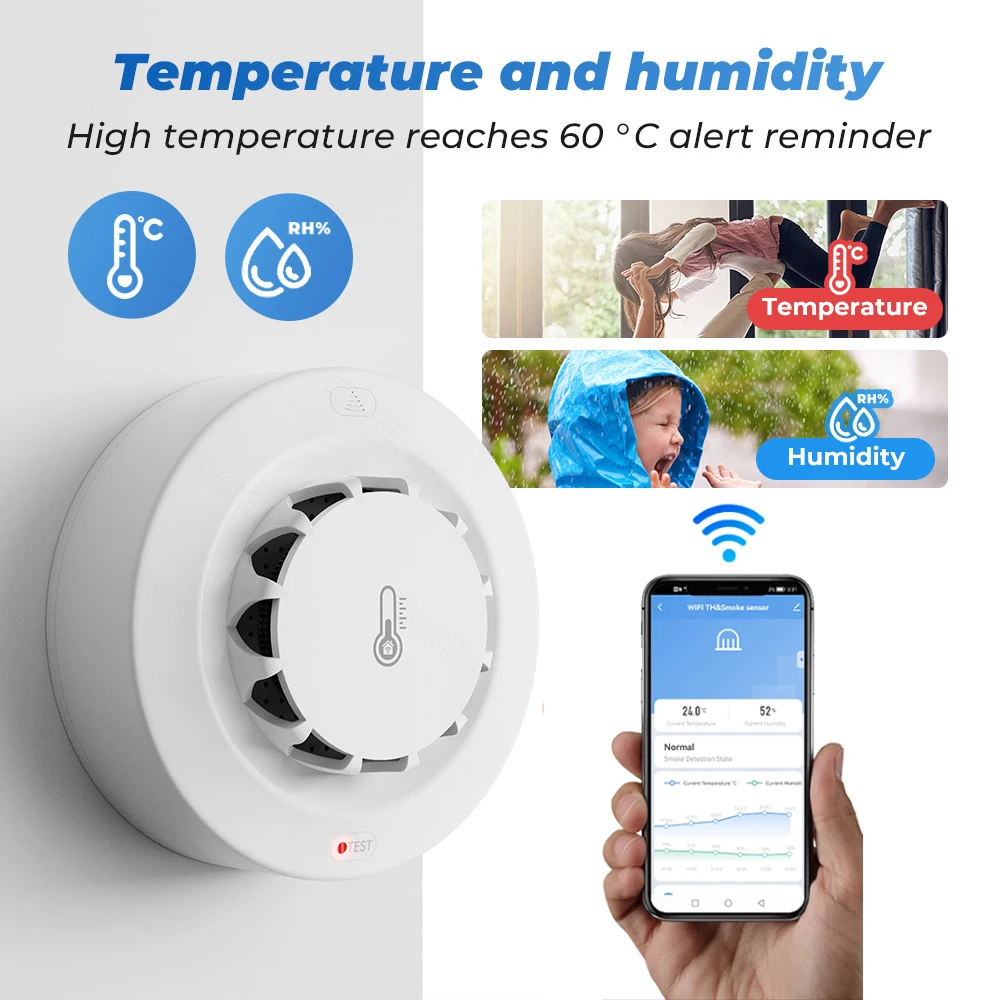 Tuya Wifi BT détecteur de fumé - Smoke Detector Interconnected avis et prix